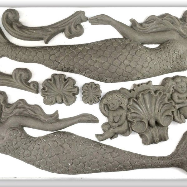 Iron Orchid Designs SEA SISTERS 6"×10" Decor Moulds