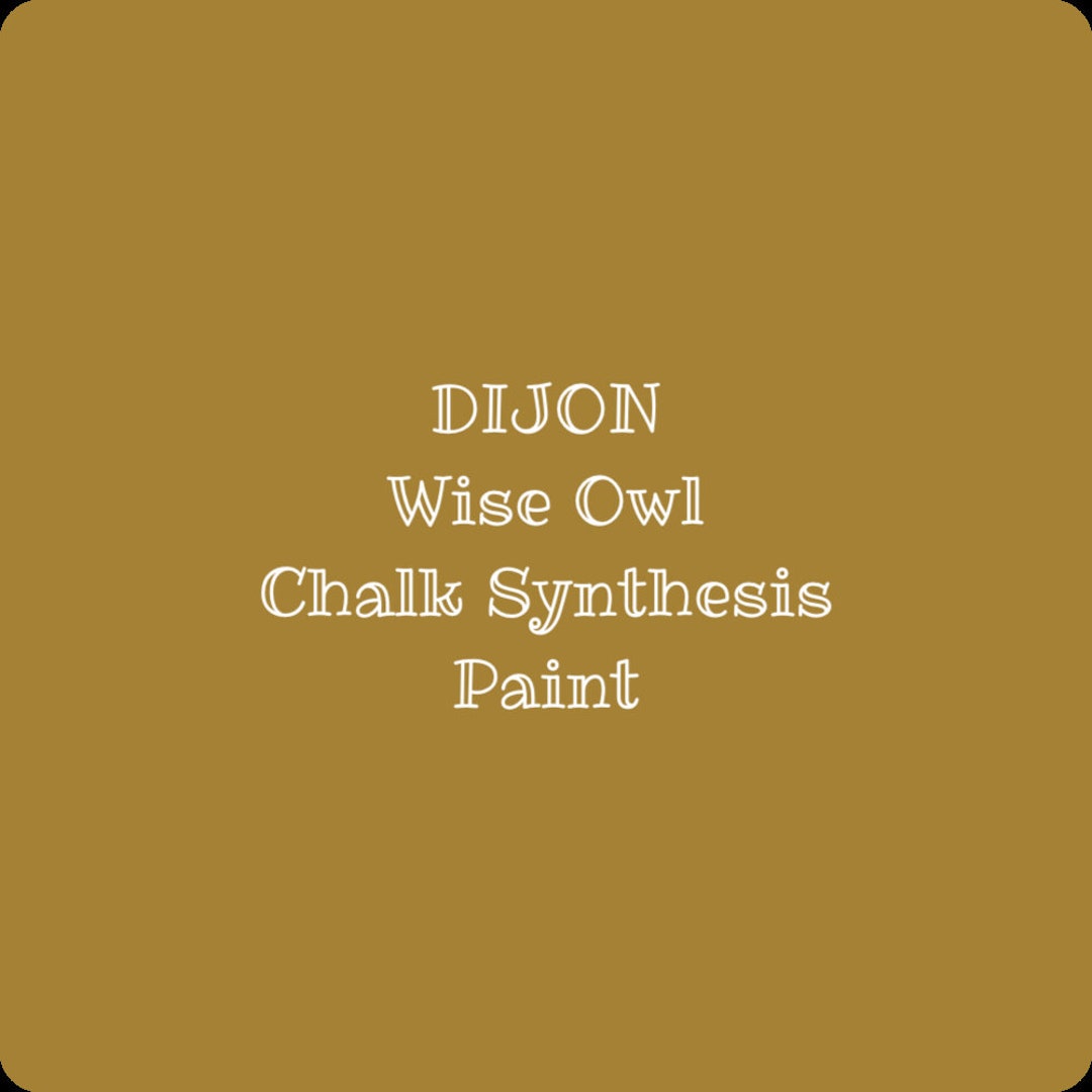 DIJON Wise Owl Chalk Synthesis Paint Mustard Yellow Etsy
