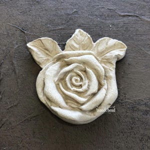 WoodUBend Applique Rose w/Leaves #465