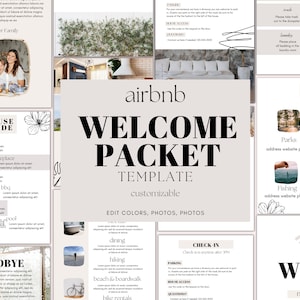 Airbnb Welcome Book Template | House Host Manual Guidebook Template | Real Estate Canva Template | Vacation Rental Template