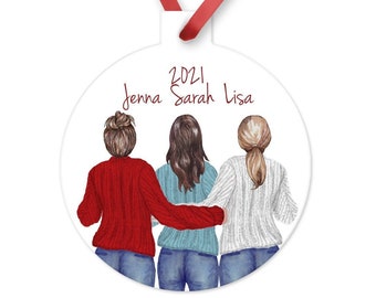 Best Friends Christmas Ornament, Friendship Ornament, Christmas Ornament, Best Friend Christmas Gift, Friend Personalized Ornament