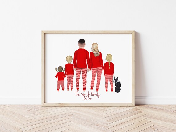 Family Matching Custom Pajamas Digital Download for Christmas