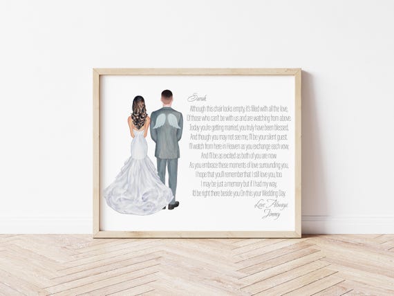 Brother of the Bride Memorial Portrait for Wedding Day, Digital Download