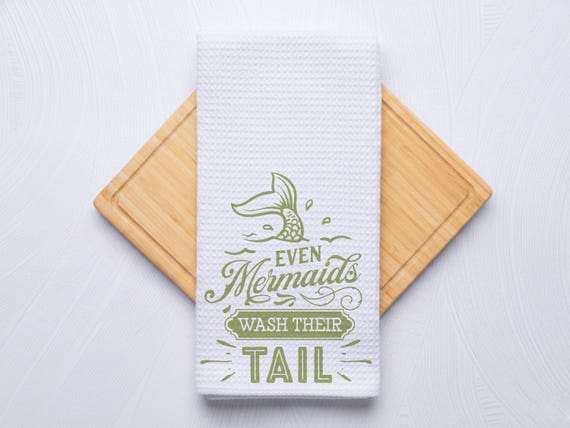Custom Mermaid Towel For Kitchen and Bath Gift