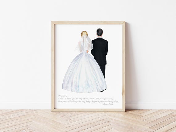 Father of the Bride PersonalizedWedding Portrait, Custom Digital Download