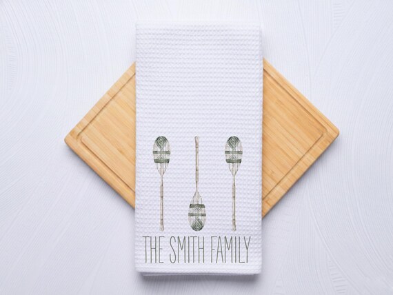 Wooden Boat Oars Towel for Kitchen and Bathrooms, Coastal Hostess Gift