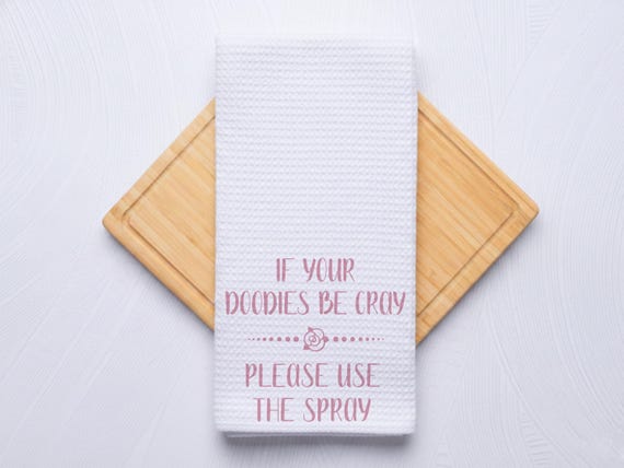 Doodies Be Cray Bathroom Hand Towel Gift