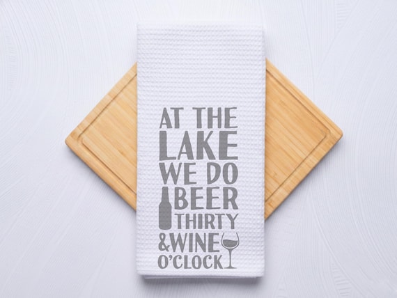 At the Fire Pit Funny Kitchen and Bath Towel Gift