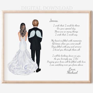 Retrato conmemorativo personalizado para hermano y amigo de la novia, idea de regalo para el día de la boda, en memoria del hermano, regalo conmemorativo para el hermano de la novia