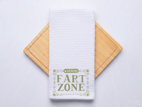 Fart Zone Sign Custom Waffle Weave Hand Towel Gift