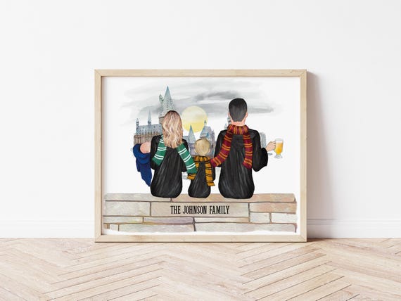 Wizard Family Printable Digital Download Portrait