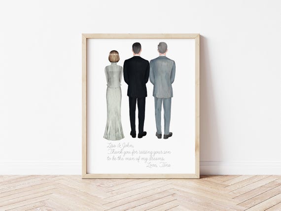 Parents of the Groom Thank you Portrait From Bride, Digital Download