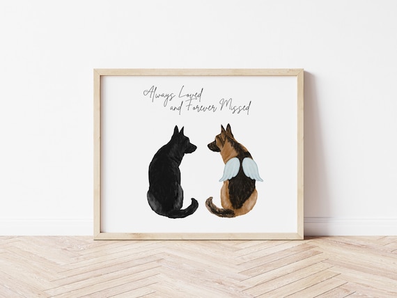 Pet Memorial Portrait: Personalized Custom Dog & Cat Wall Art (Digital Download)