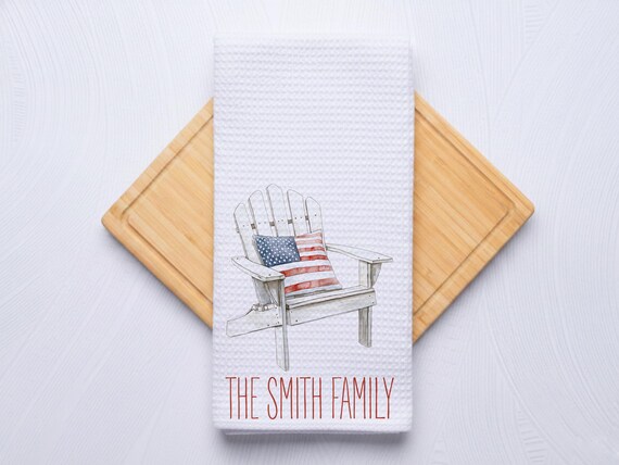 Adirondack Chair Decor Towel for Kitchen and Bathrooms, Coastal Hostess Gift