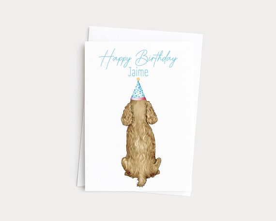 Pet Birthday Card • Personalized Cat and Dog Boho Decor