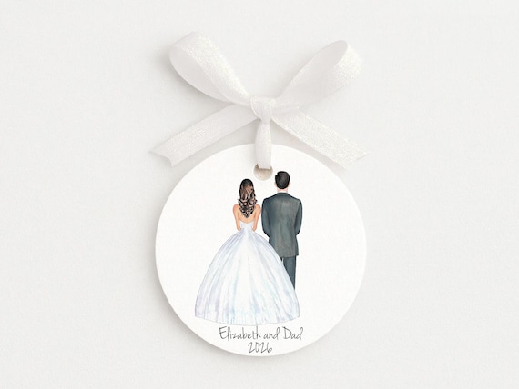 Father of the Bride • Personalized Ornament • Portrait • Wedding Day