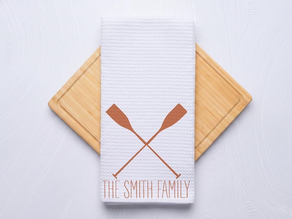 Oars and Paddles Custom Kitchen and Bath Hand Towel Gift