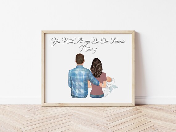 Our Favorite What If Infant Loss Memorial Portrait: Custom Family Art (Digital Download)
