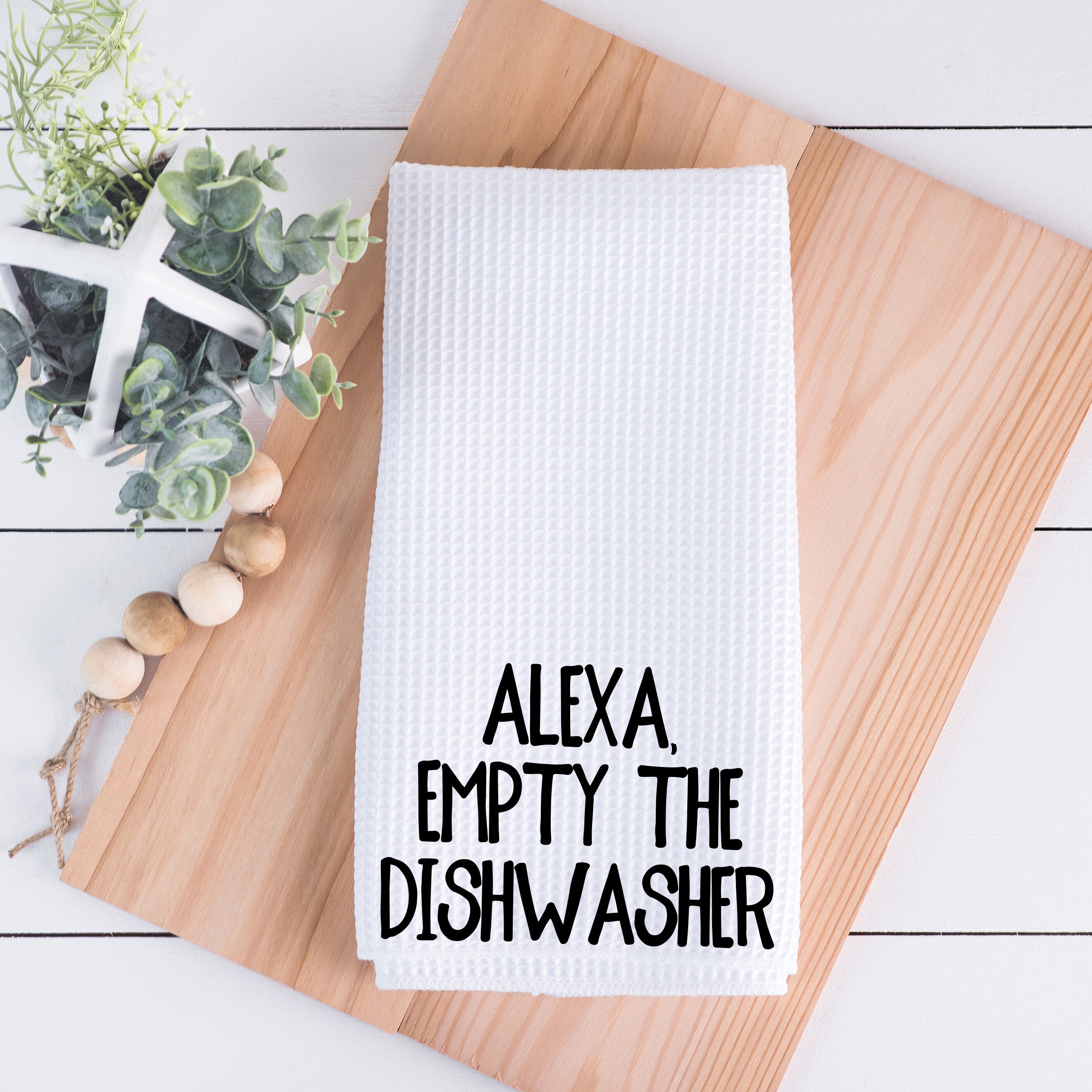 Alexa Empty the Dishwasher Hand Towel for Home Kitchen Funny