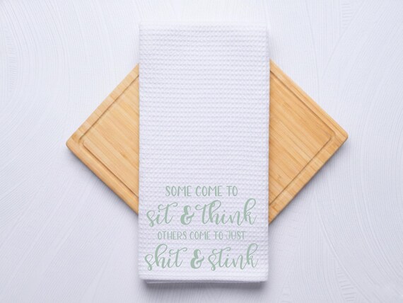 Shit and Stink Funny Bathroom Hand Towel Gift