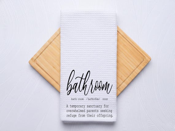 Bathroom Definition Hand Towels, Personalized Hostess Gift