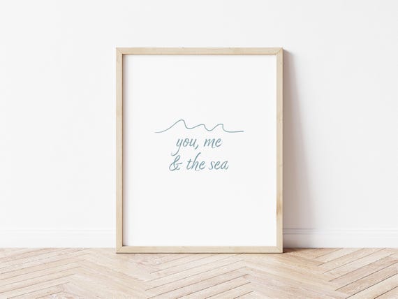You Me and The Sea Customizable Digital Download Coastal Wall Art