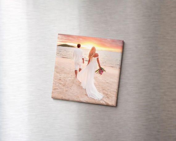 Glossy Photo Magnet Gift with Greeting Card Option, Personalized Gift