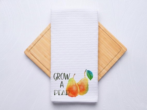 Food Pun Tea Towels Custom Pears, Apples, Veggies and more