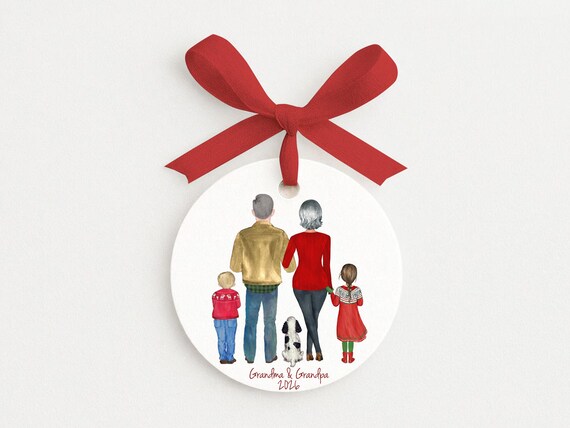 Personalized Grandparents Christmas Ornament • Our First as Grandma & Grandpa • New Baby Announcement • Pets