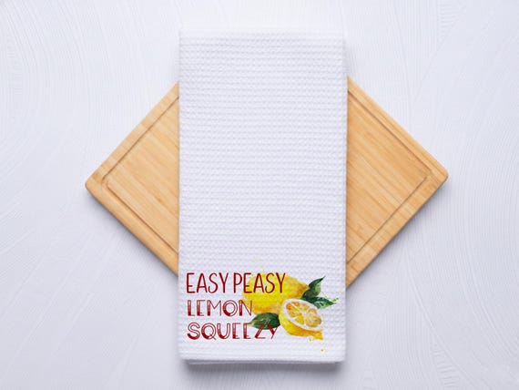 Easy Peasy Lemon Squeezy Custom Kitchen Hand Towel
