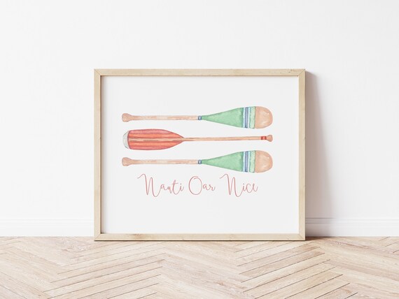 Nauti Oar Nice Coastal Wall Art: Christmas Home Decor (Printable Digital Download)