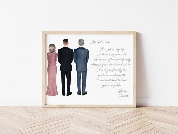 Grandparents of the Groom Memorial Portrait: Custom Thank You Gift (Digital Download)