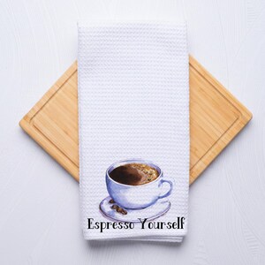 Coffee Brewery and Espresso Custom Hand Towels For Kitchen