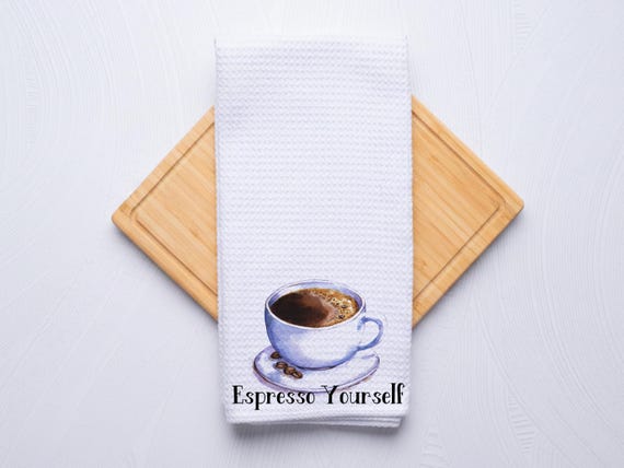 Coffee Brewery and Espresso Custom Hand Towels For Kitchen