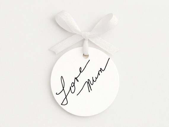 Custom Handwriting Ornament Gift for Memorials, Vows, Love