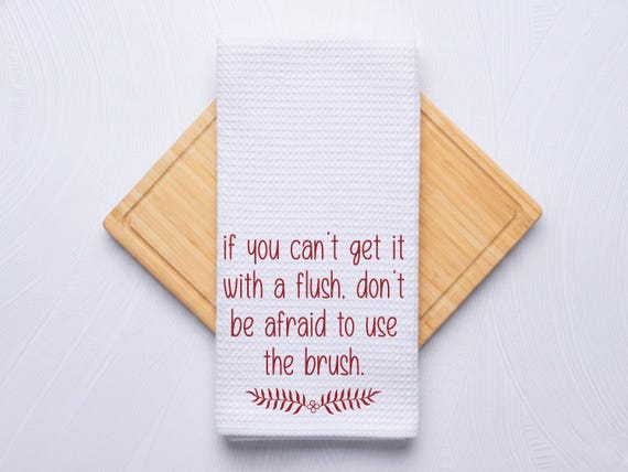 Flush and Brush Funny Waffle Weave Bathroom Towel