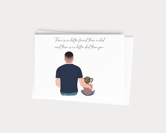 Personalized Father's Day Portrait Card from Kids