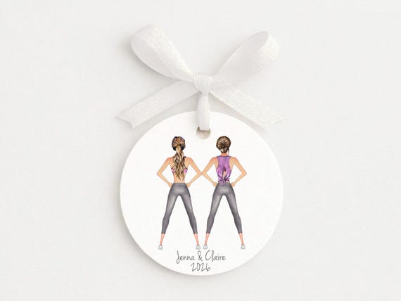 Fitness Besties Personalized Ornament for Gym Motivation
