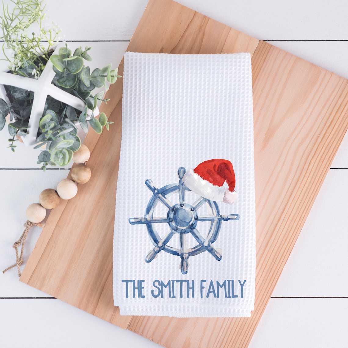Nautical Christmas Hand Towel for Kitchen and Bathroom Etsy