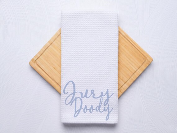 Funny Jury Duty Doody Waffle Weave Hand Towel: Funny Bathroom Decor Gift