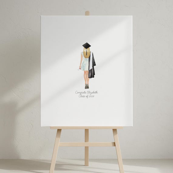 College Or High School Custom Graduation Guest Book Alternative Sign Gift