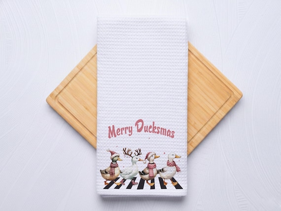 Merry Duckmas Holiday Kitchen and Bar Hand Towel for Him