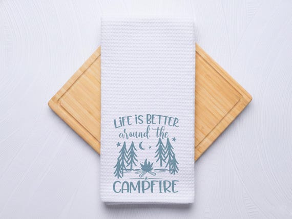 Life Is Better Around The Campfire Custom Hand Towel