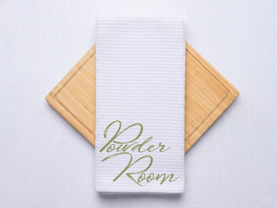Powder Room Display Hand Towel: Funny Waffle Weave Bathroom Decor