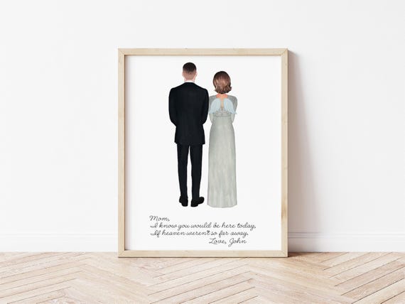 Mother of the Groom Memorial Portrait, Personalized Wedding Gift (Digital Download)