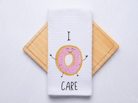 I Donut Care Custom Kitchen and Bath Hand Towel Gift