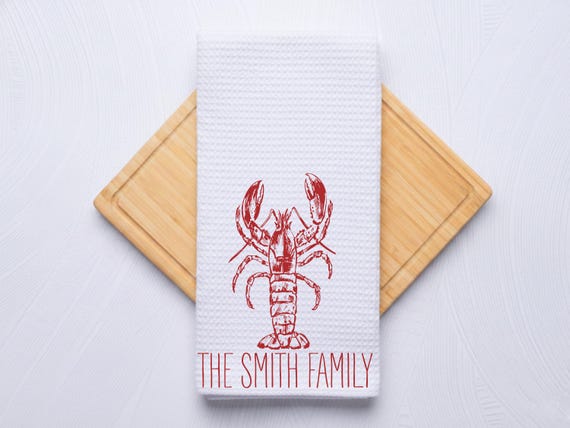 I Found My Lobster Personalized Kitchen and Bathroom Hand Towel