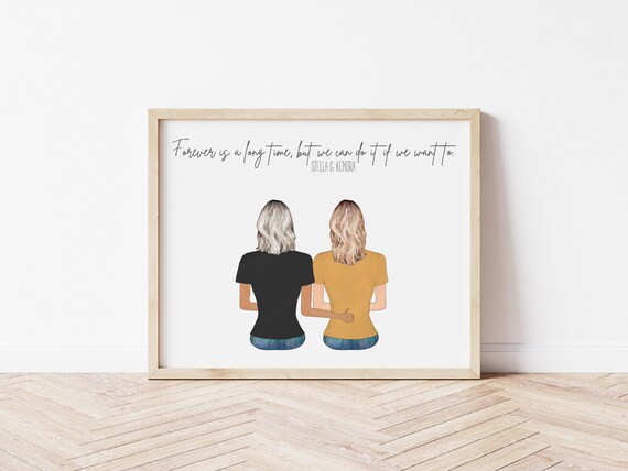 Personalized Couples and Pets Portrait • Custom Illustration • Same Sex Couple • Lesbian • LGBTQ Wall Art •