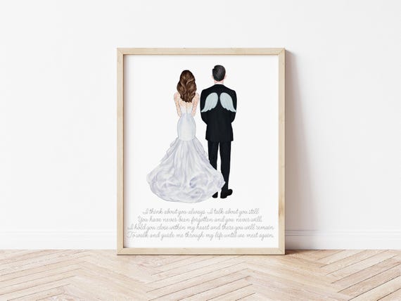 Father of the Bride Memorial Portrait: Wedding Day Gift (Digital Download)