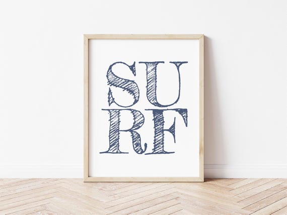 Surf Rules Customizable Digital Download Coastal Wall Art